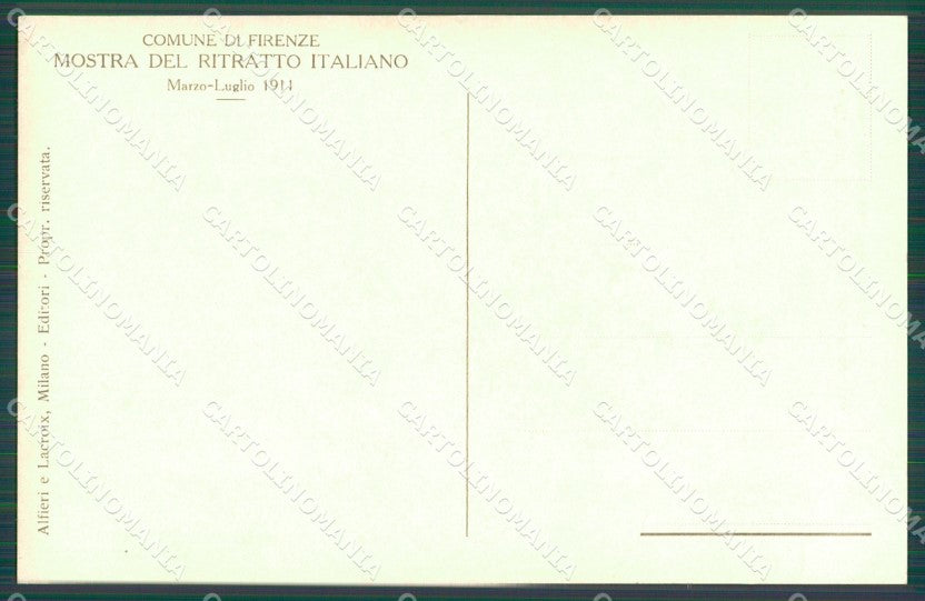 Firenze Città Mostra Ritratto Italiano 1911 Van Loo cartolina XB5127 – retro