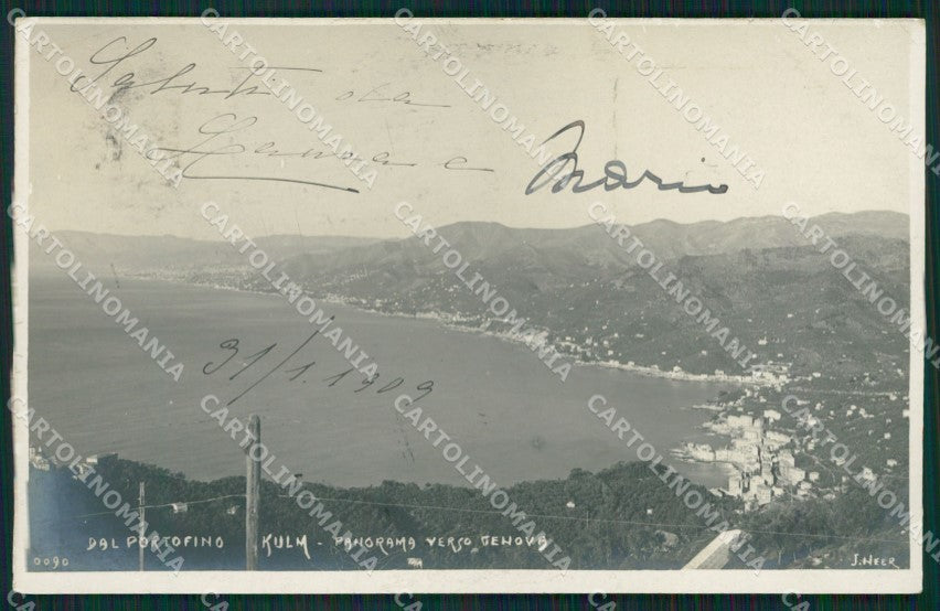 Genova Portofino Kulm Neer Foto cartolina XB5156 – fronte