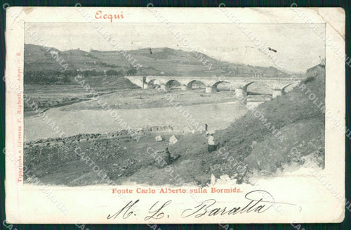 Alessandria Acqui Ponte Bormida PIEGHE cartolina XB5170 – fronte