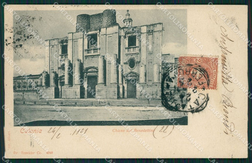 Catania Città Chiesa Benedettini cartolina XB5196 – fronte