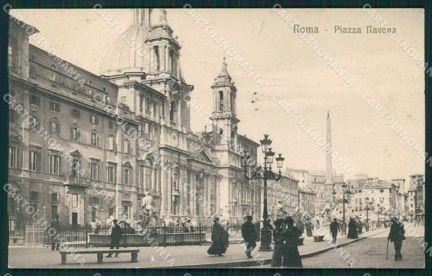 Roma Città Piazza Navona PIEGA cartolina XB5203 – fronte
