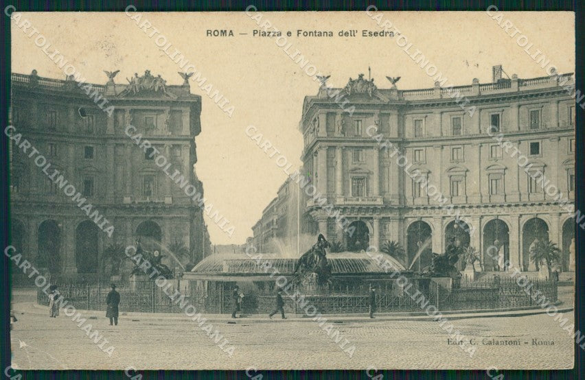 Roma Città Piazza Esedra STRAPPINO PIEGA cartolina XB5204 – fronte