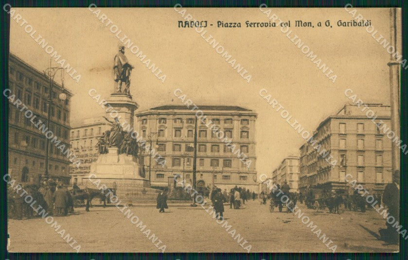 Napoli Città Garibaldi Carrozze cartolina XB5230 – fronte
