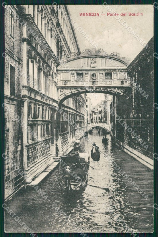 Venezia Città Ponte Sospiri Gondole cartolina XB5244 – fronte