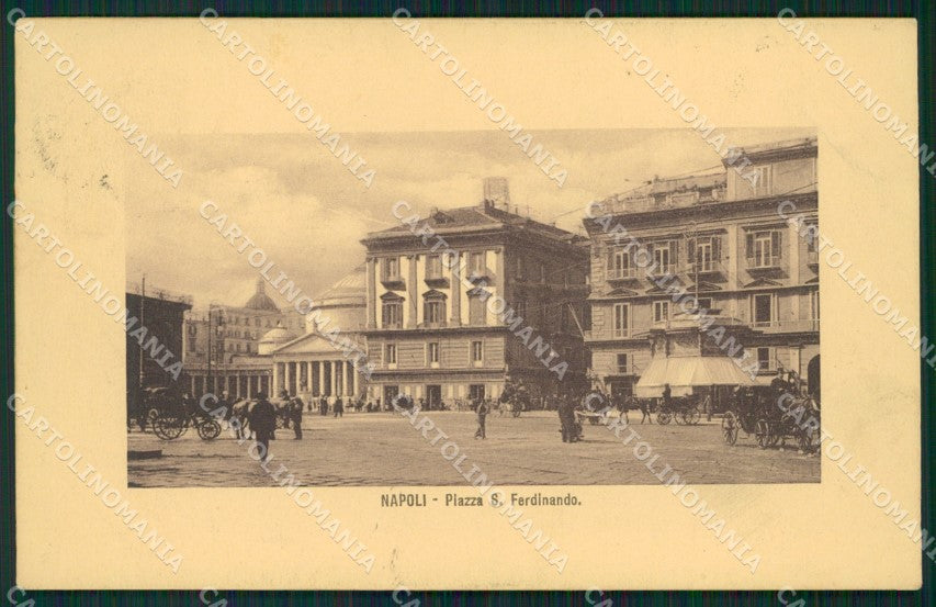 Napoli Città Piazza San Ferdinando cartolina XB5253 – fronte