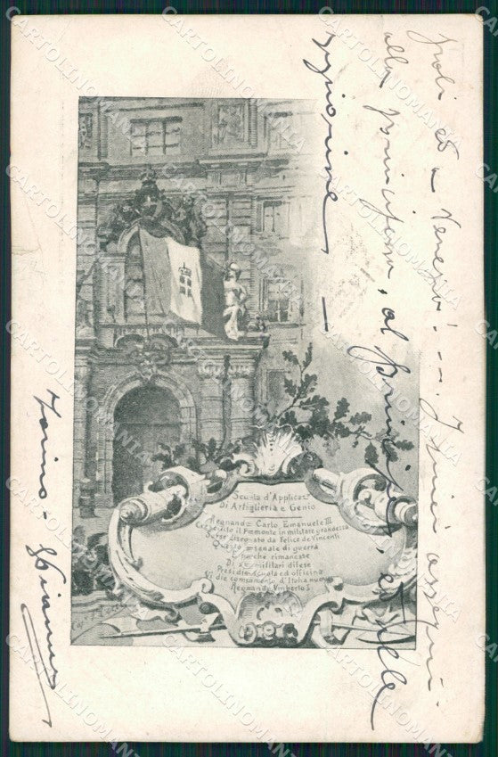 Torino Città Scuola Applicazione Artiglieria Genio STRAPPINO cartolina XB5263 – fronte