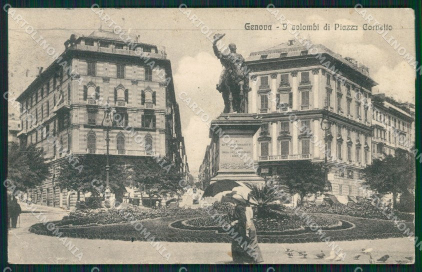Genova Città Piccioni PIEGA cartolina XB5266 – fronte