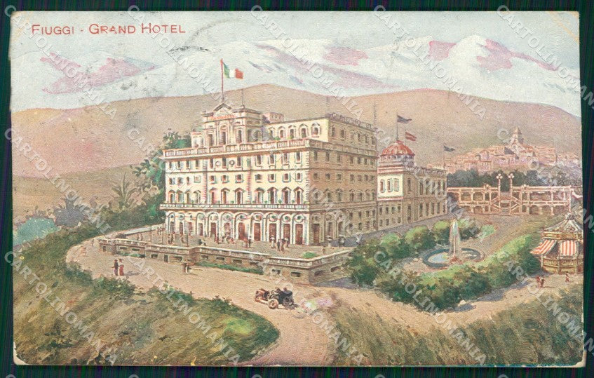 Frosinone Fiuggi Grand Hotel Auto cartolina XB5275 – fronte
