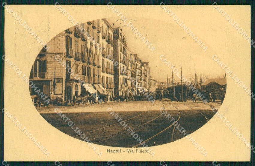 Napoli Città Tram cartolina XB5277 – fronte