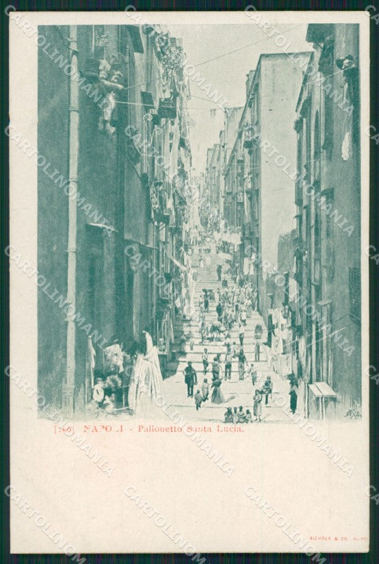 Napoli Santa Lucia Pallometto cartolina XB5284 – fronte