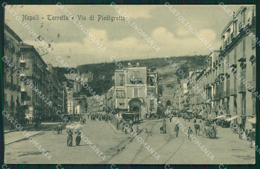 Napoli Città Tram cartolina XB5288 – fronte