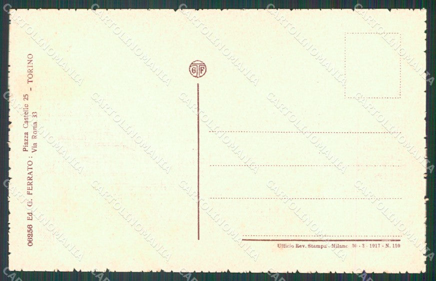 Torino Pinerolo San Maurizio PIEGA cartolina XB5324 – retro
