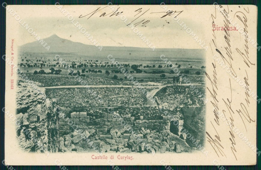 Siracusa Città Castello Eurylus cartolina XB5339 – fronte