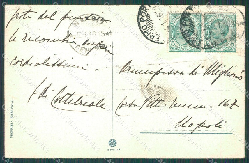 Palermo Monte Pellegrino Barche cartolina XB5366 – retro