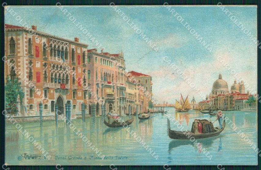 Venezia Città Canal Grande Gondole cartolina XB5371 – fronte