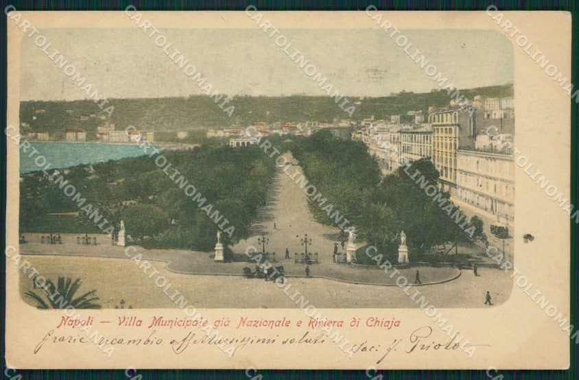 Napoli Città Villa Municipale cartolina XB5376 – fronte