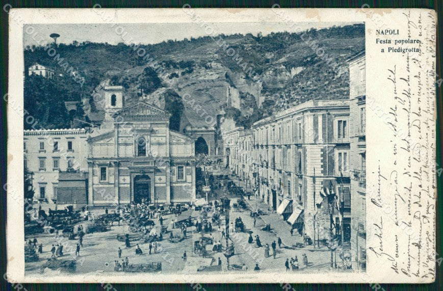 Napoli Città Piedigrotta ABRASA cartolina XB5405 – fronte