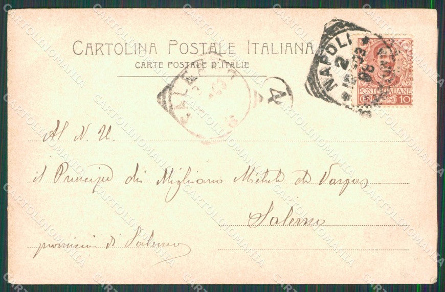 Napoli Città Piedigrotta ABRASA cartolina XB5405 – retro