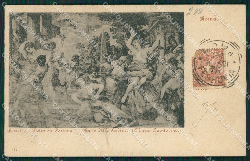 Roma Città Museo Capitolino Pietro Da Cortona PIEGA cartolina XB5446 – fronte