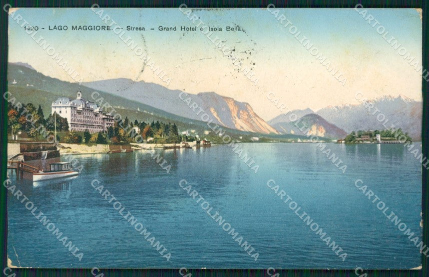 Verbania Stresa Lago Maggiore PIEGHINA cartolina XB5460 – fronte