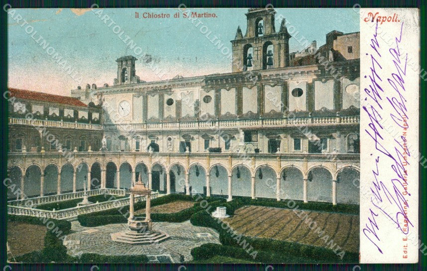 Napoli Citta San Martino PIEGA cartolina XB5479 – fronte