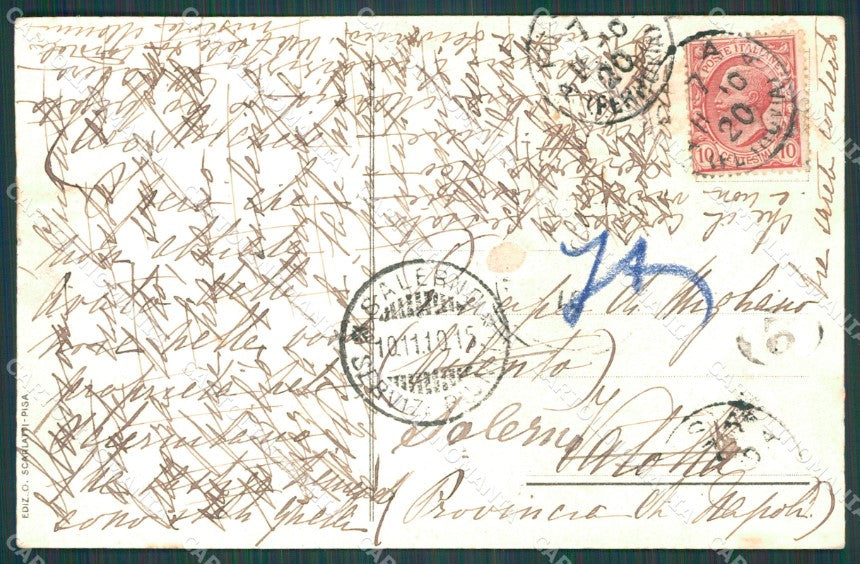 Pisa Città Cattedrale PIEGA cartolina XB5512 – retro