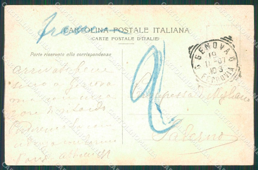 Genova Città Carignano PIEGA cartolina XB5548 – retro