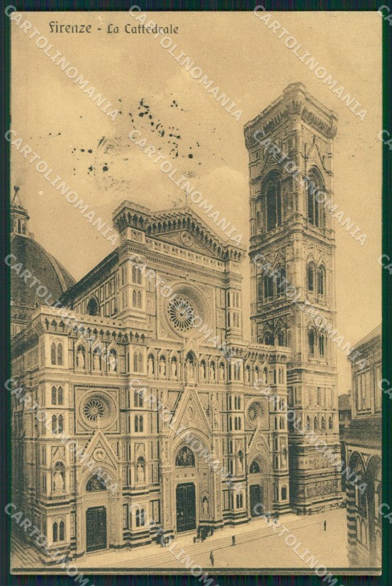Firenze Città Cattedrale MACCHIE cartolina XB5558 – fronte