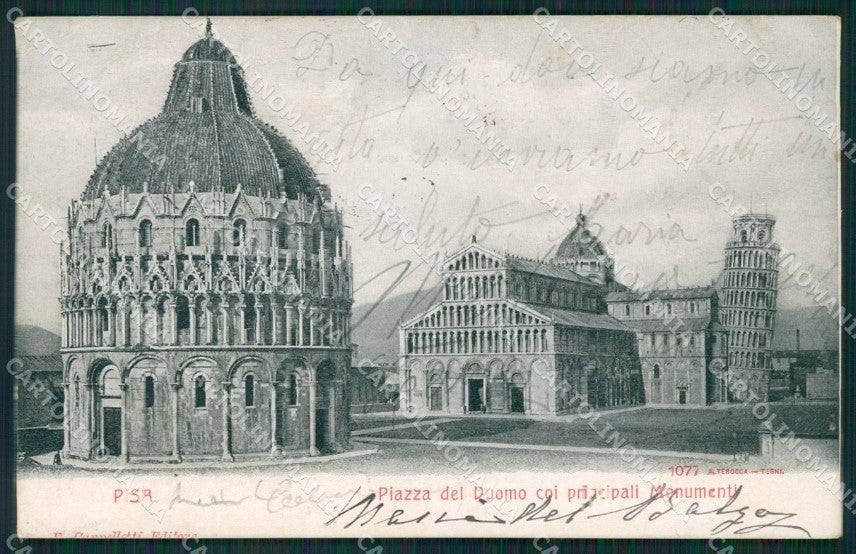 Pisa Città Piazza Miracoli Alterocca 1077 PIEGA cartolina XB5572 – fronte