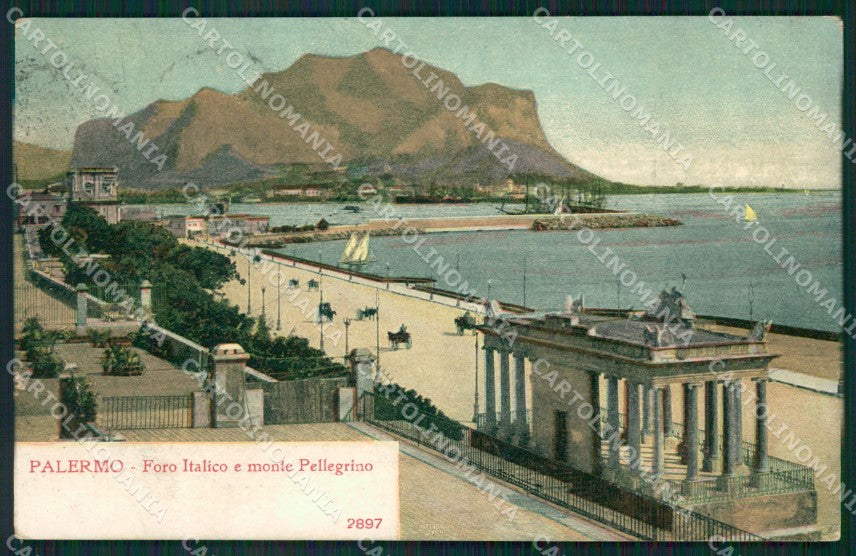 Palermo Città Foro Italico Monte Pellegrino Alterocca 2897 cartolina XB5584 – fronte