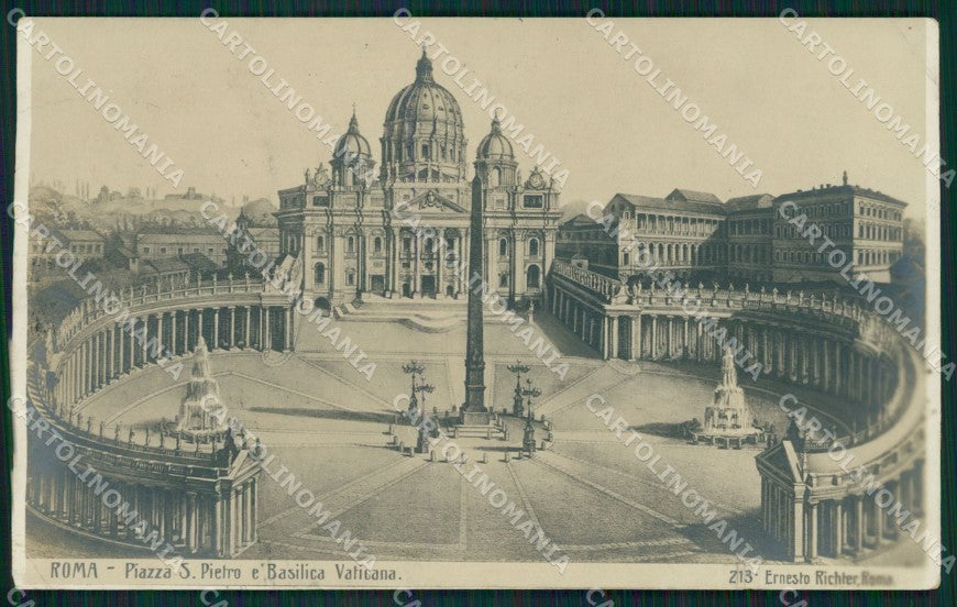 Roma Vaticano Piazza San Pietro PIEGA Foto cartolina XB5599 – fronte
