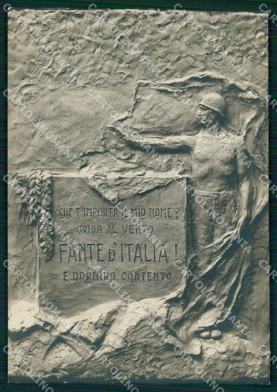 WW1 WWI Propaganda Fanteria Fante d'Italia RIFILATA Foto cartolina XB5624 – fronte