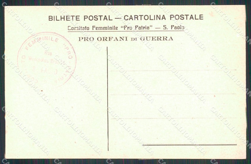 WW1 WWI Propaganda Orfani Guerra S. Paolo Brasile SCOTCH Foto cartolina XB5625 – retro