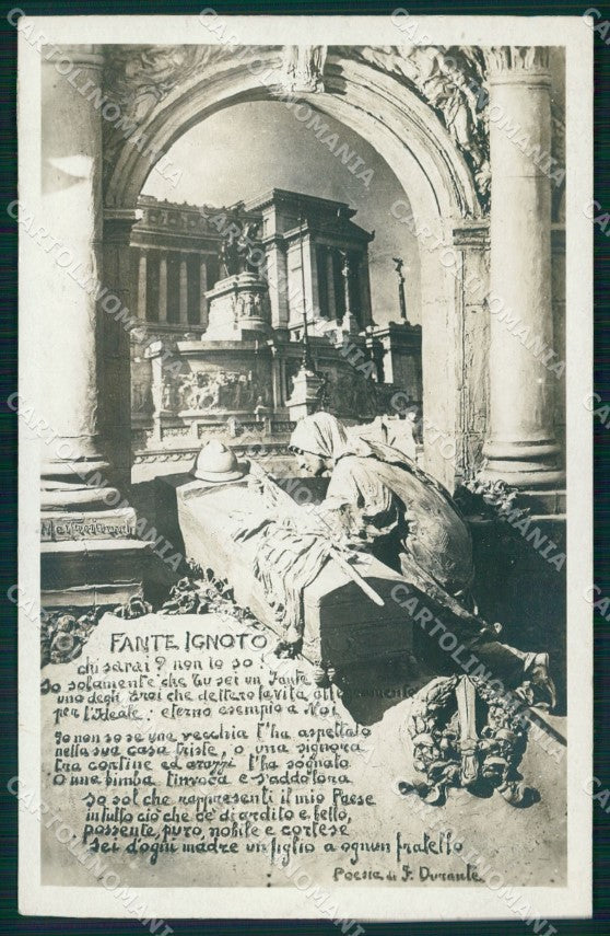 WW1 Propaganda Fante Ignoto Fanteria Mastroianni ABRASA Foto cartolina XB5634 – fronte