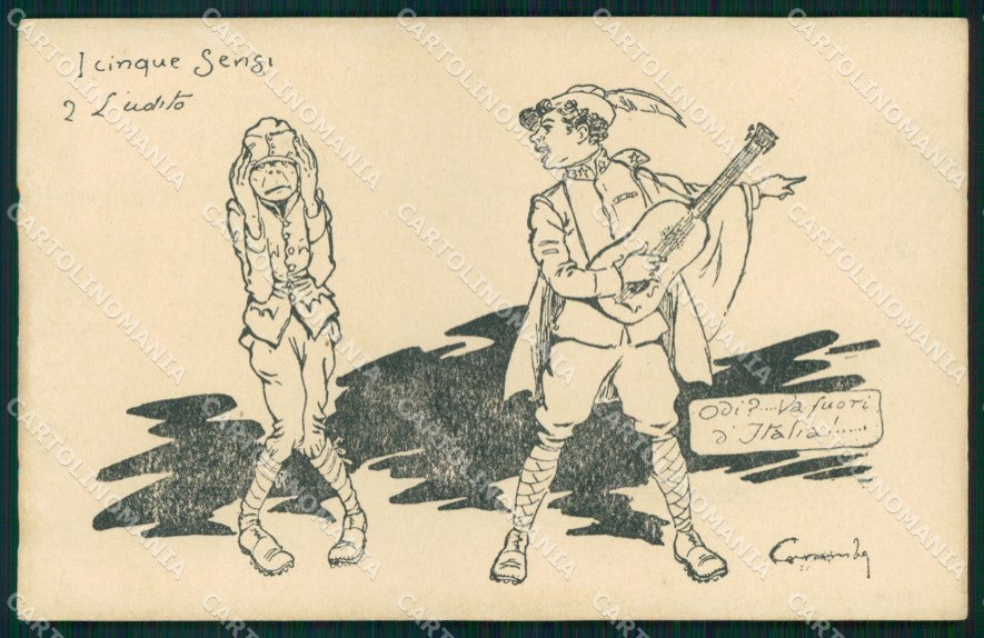 WW1 WWI Propaganda Assistenza Bambini Tempo di Guerra Alpini cartolina XB5650 – fronte