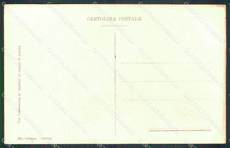 WW1 WWI Propaganda Assistenza Bambini Tempo di Guerra Alpini cartolina XB5650 – retro