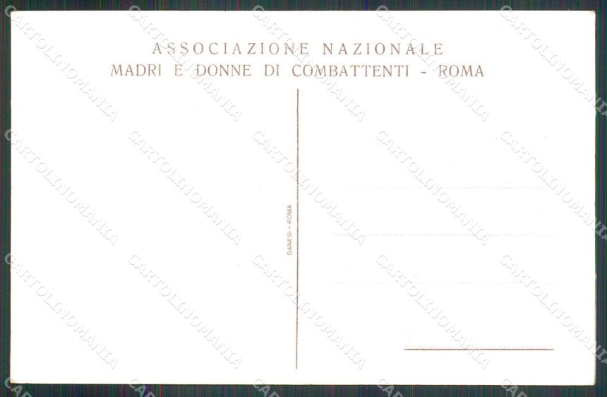 WW1 Propaganda Italiana Associazione Madri Donne di Combattenti cartolina XB5658 – retro