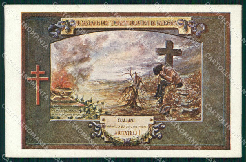 WW1 WWI Propaganda Natale Tubercolotici di Guerra A. Marco cartolina XB5663 – fronte