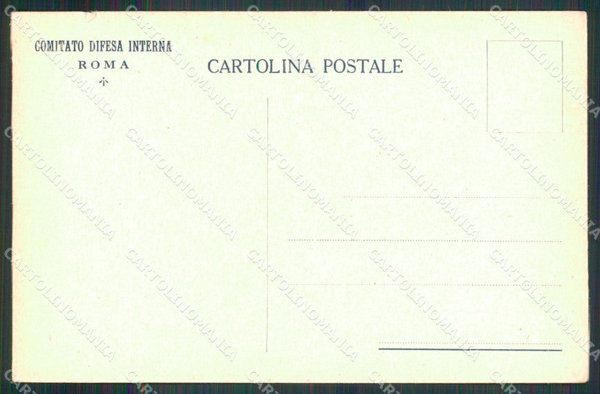 WW1 Propaganda Banchetto Unnico Comitato Difesa Roma STRAPPINO cartolina XB5713 – retro