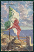WW1 WWI Propaganda Pro Orfani Tricolore PIEGA cartolina XB5714 – fronte