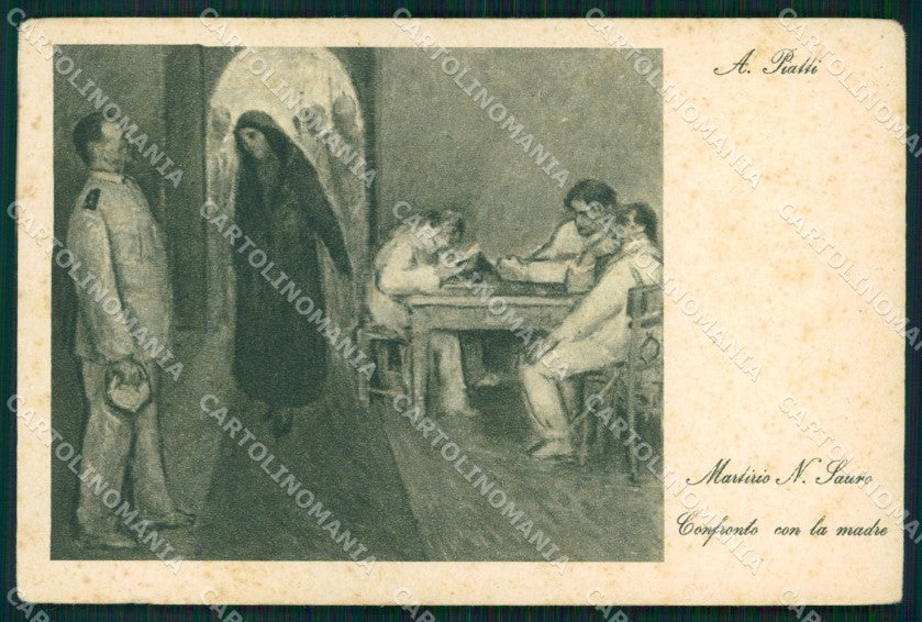 WW1 WWI Propaganda Irredentismo Nazario Sauro Piatti cartolina XB5747 – fronte