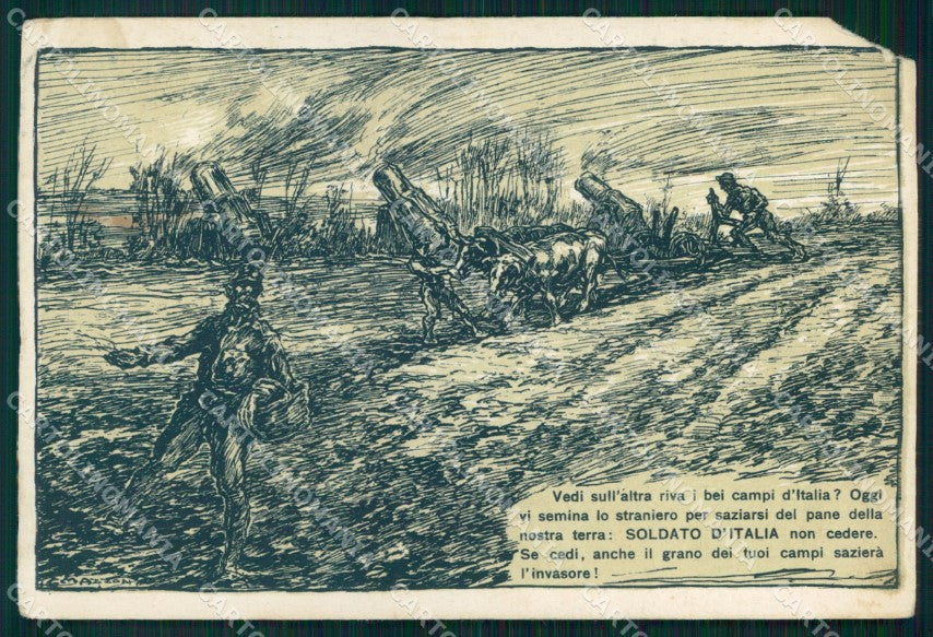 WW1 WWI Propaganda Italiana Franchigia ANGOLO STRAPPATO cartolina XB5752 – fronte