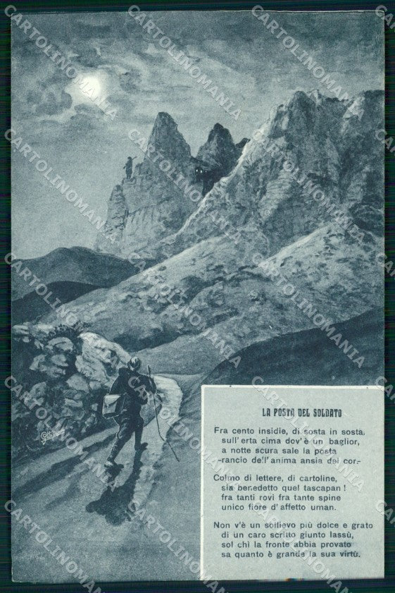 WW1 WWI Propaganda Italiana La Posta del Soldato cartolina XB5777 – fronte