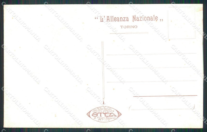 WW1 Propaganda Italiana Alleanza Nazionale Torino Carducci Bini cartolina XB5778 – retro