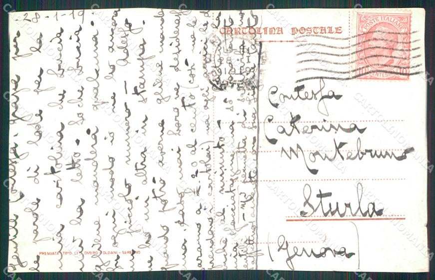 WW1 WWI Propaganda Redenzione Maria Vittoria Crivelli autografo cartolina XB5780 – retro