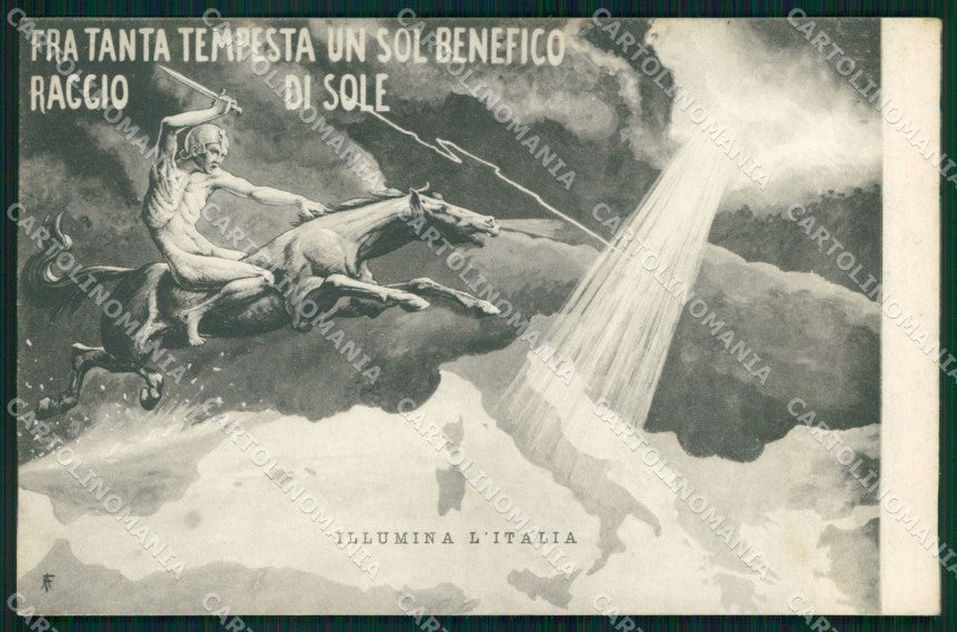 WW1 WWI Propaganda Italiana Illumina l'Italia cartolina XB5791 – fronte
