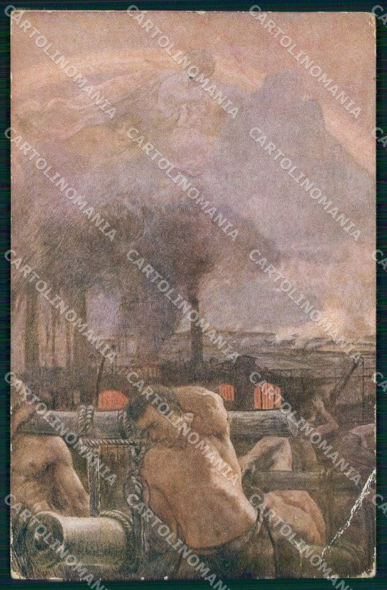 WW1 Propaganda Colonie Giovani Lavoratori Roma Agazzi PIEGHE cartolina XB5796 – fronte