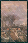 WW1 Propaganda Colonie Giovani Lavoratori Roma Agazzi PIEGHE cartolina XB5796 – fronte