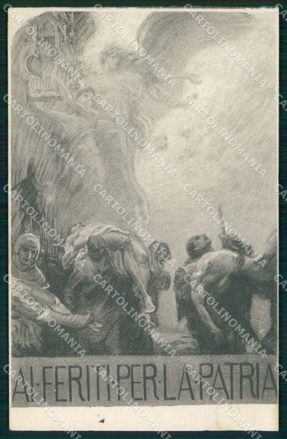 WW1 WWI Propaganda Ai Feriti per la Patria Roma Rizzi cartolina XB5797 – fronte