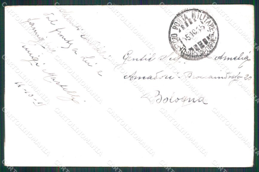WW1 WWI Propaganda Tricolore Trento Trieste Marina Bertiglia cartolina XB5805 – retro